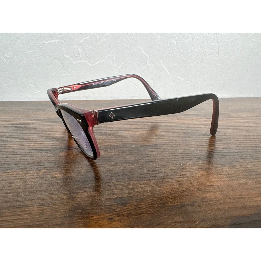 Kate Spade New York Bronwen 3H2 Cat Eye Eyeglasses Black Burgundy 140mm